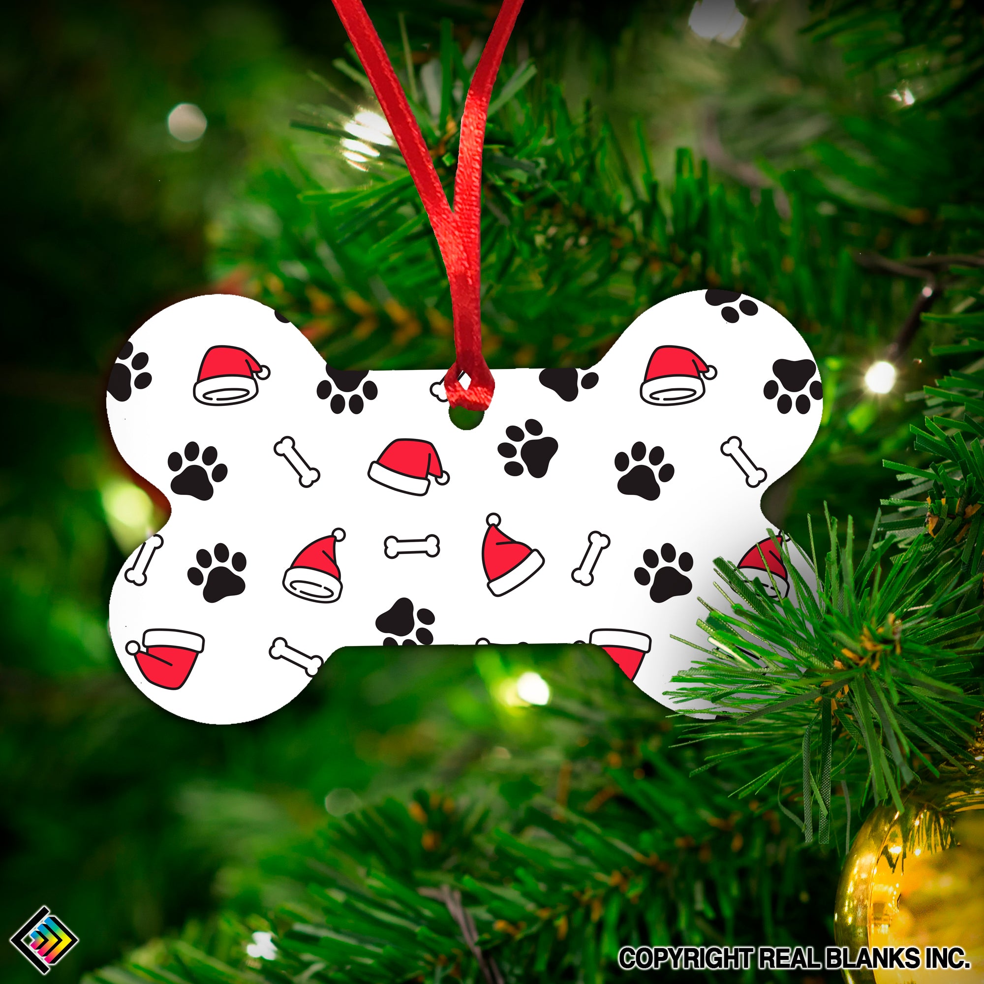 Acrylic Dog Paw Bone Ornaments, Christmas Ornament Blanks