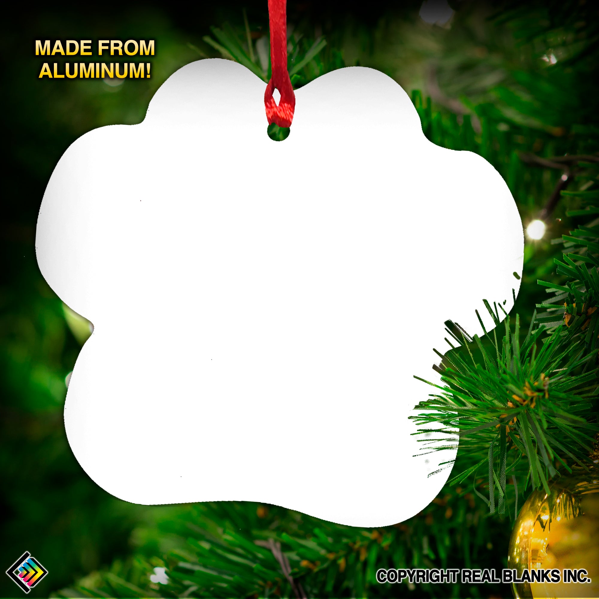 Classic Christmas Ball Aluminum Sublimation Ornament - Double Sided!