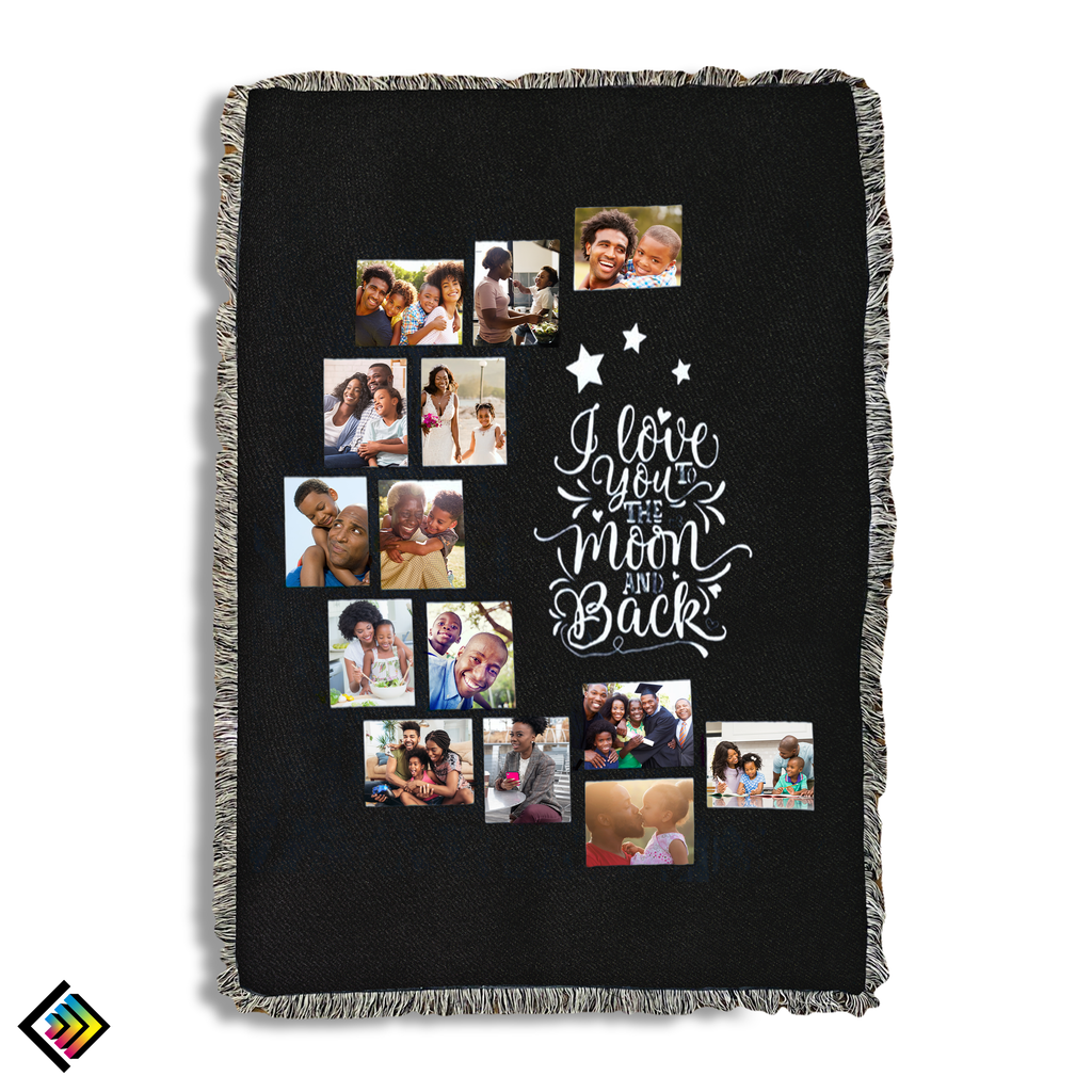 I Love You to the Moon and Back Blanket 14 Panel 40in x 60in REAL BLANKS
